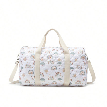 Large embroidered travel bag by eprolo with spacious interior, sturdy handles, and stylish design for easy travel.