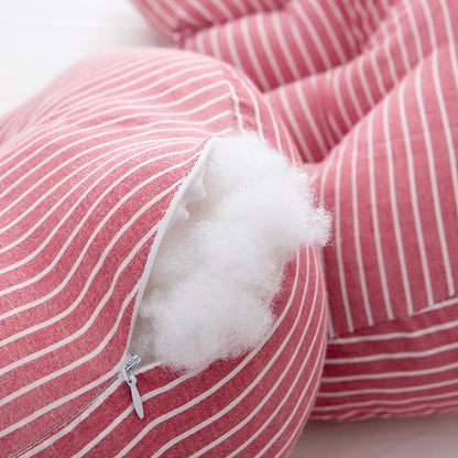 U-shaped pregnancy pillow by eprolo showing full body support for maternity comfort and side sleeping relief.