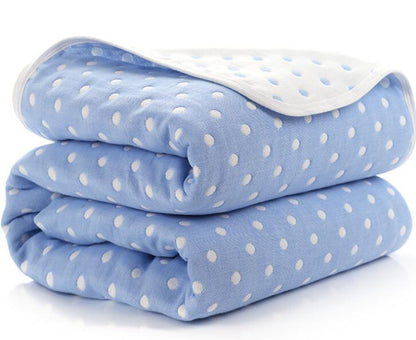 Soft eprolo baby muslin cotton blanket with 6 layers, ideal for swaddling and providing gentle warmth for newborns.