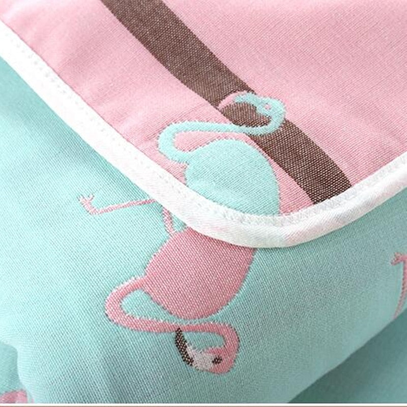 Soft baby muslin cotton blanket with 6 layers, ideal for swaddling, from eprolo, showing the lightweight, breathable fabric.