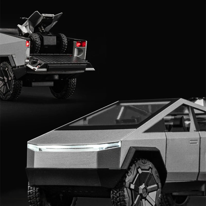 Metal 1/32 scale off-road toy pickup truck by eprolo with sound and light features, suitable for kids' play and collection.
