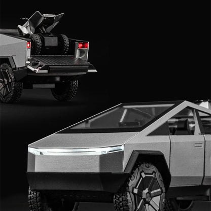 Metal 1/32 scale off-road toy pickup truck by eprolo with sound and light features, suitable for kids' play and collection.