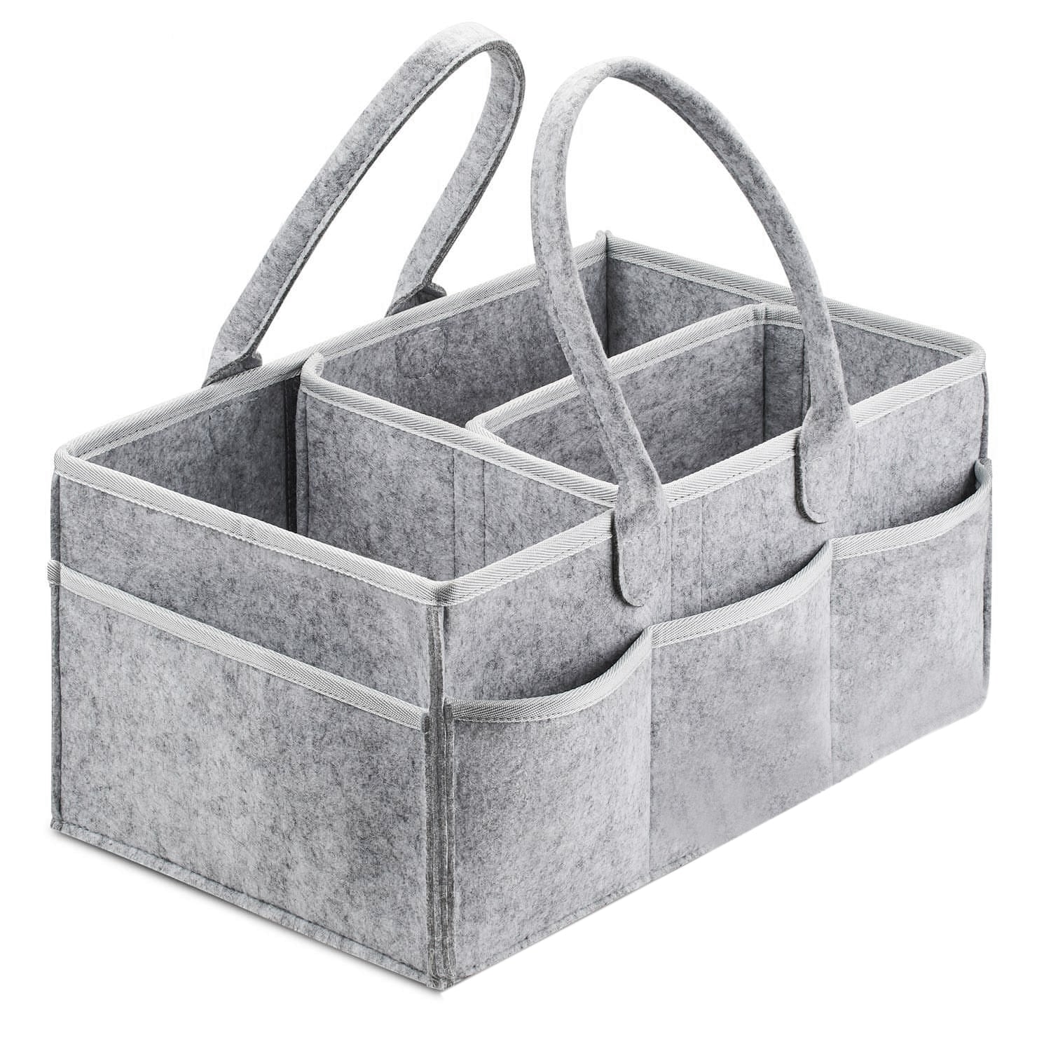 Portable baby diaper caddy organizer from eprolo with multiple compartments for easy diaper and baby item storage.