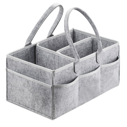 Portable baby diaper caddy organizer from eprolo with multiple compartments for easy diaper and baby item storage.