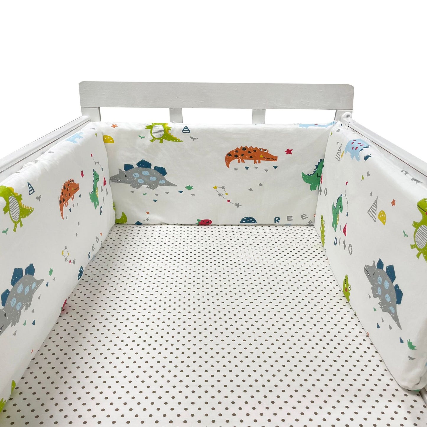 Eprolo baby bed rail guard with anti-fall cotton fence, soft mesh safety barrier for toddler beds in a nursery setting.