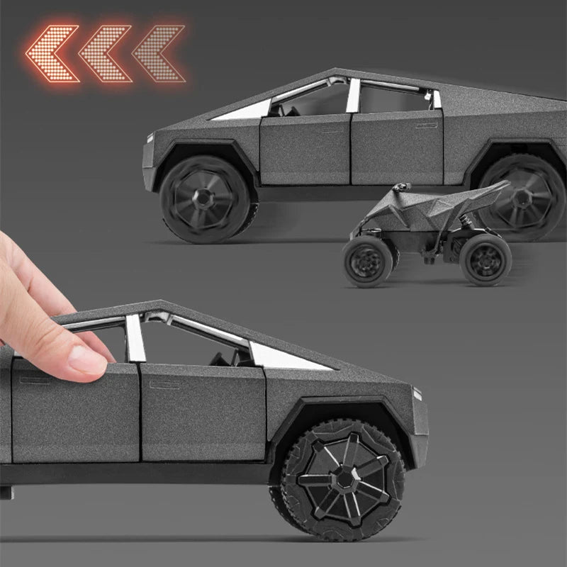 Eprolo 1/32 scale metal diecast toy truck pickup off-road vehicle with sound and lights for kids' play and gifts