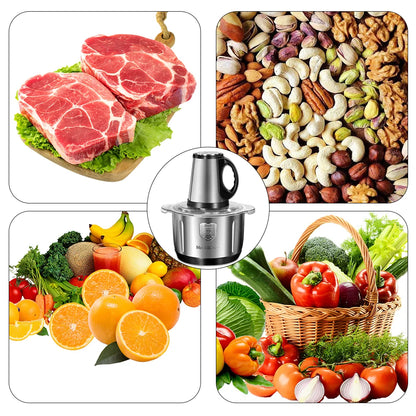 5L Meat grinder Electric Meat Grinders Stainless Steel Food Crusher Multifunctional Vegetable Slicer Chopper Mincer