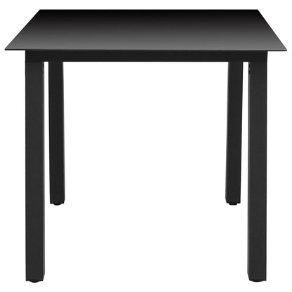 vidaXL 3-piece garden dining set with black and brown chairs and table, perfect for outdoor patio dining and entertaining.