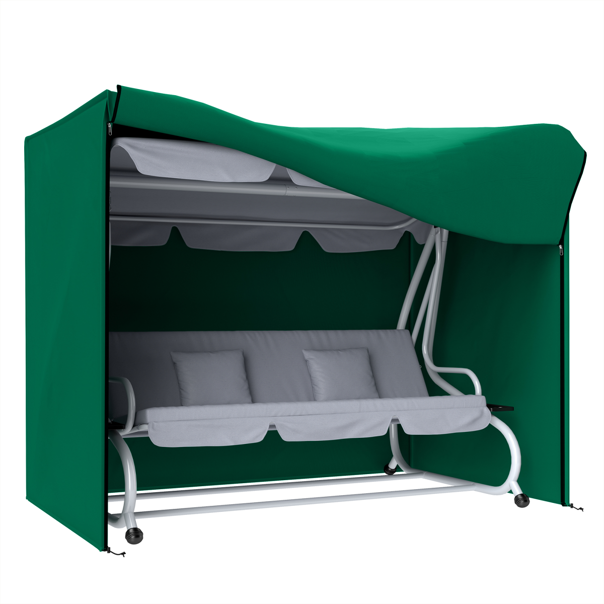 Outsunny 3 seater garden swing cover with windproof and anti-UV features, measuring 220 x 125 x 172cm.