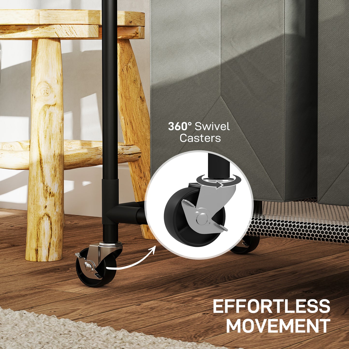 126L Laundry Sorter, Laundry Basket with 3-Bag Organiser, Dark Grey