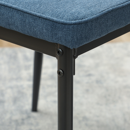 Set of stylish velvet dining chairs by HOMCOM with ergonomic support and space-saving design, featuring plush upholstery and modern legs.