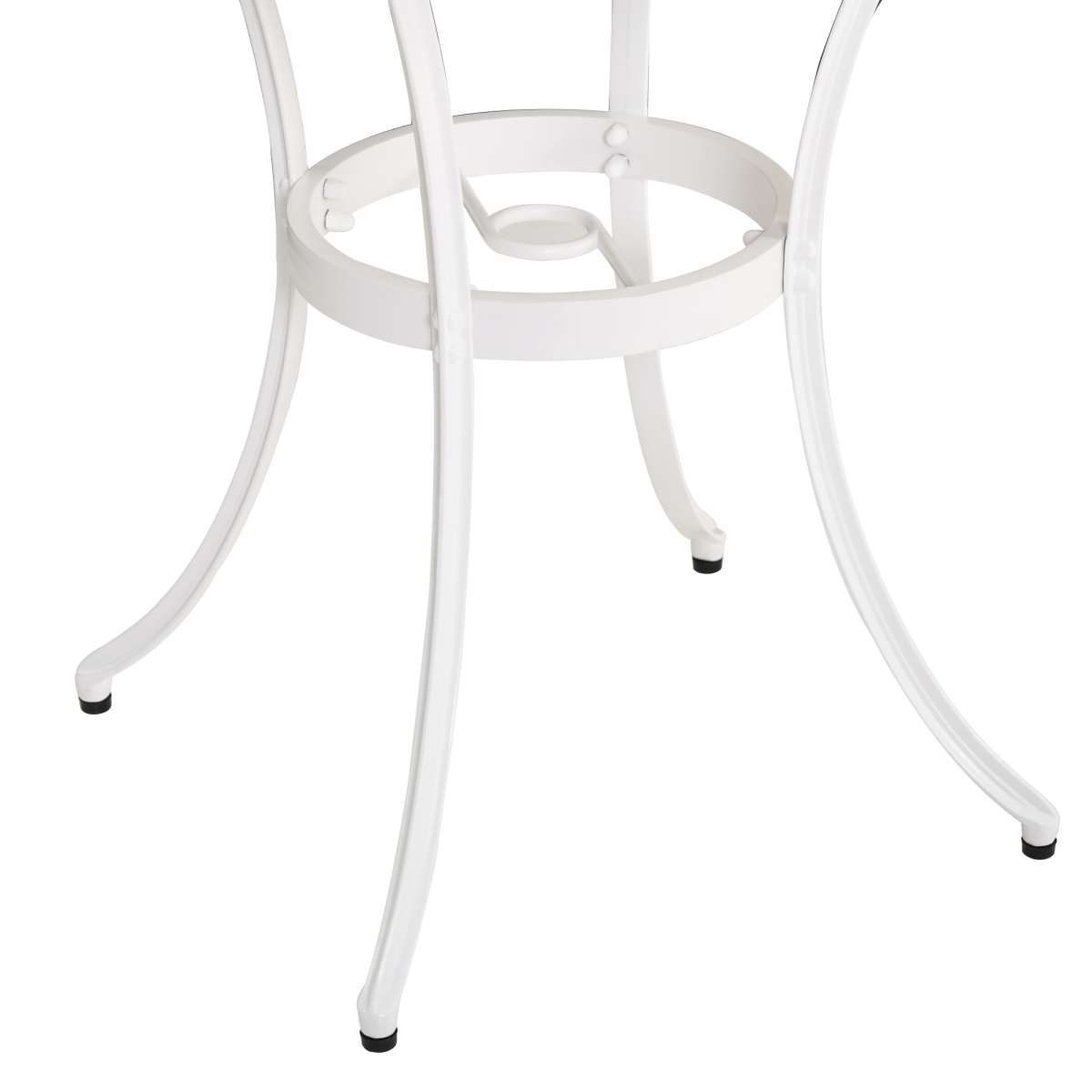 Outsunny 3-piece bistro set with aluminum garden table and chairs, outdoor patio furniture for small spaces.