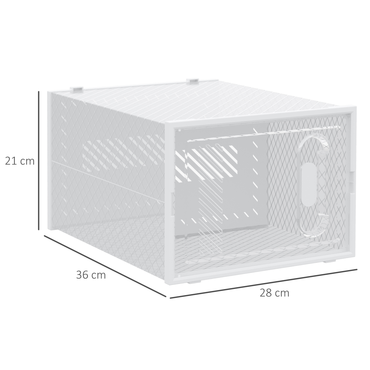 Set of 8 clear plastic stackable shoe storage boxes by HOMCOM, ideal for UK/EU size 8.5 and size 43 shoes.