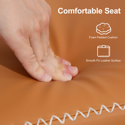 HOMCOM PU leather shoe storage bench with cushioned seat and multiple compartments for entryway organization