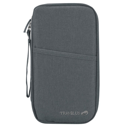 Vinsani family travel wallet with passport holder, document organizer, credit card slots, and currency compartment for men and women.