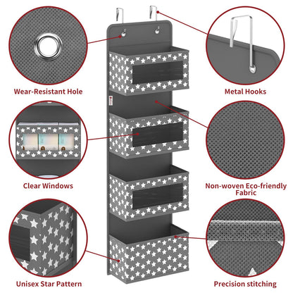 4TIER GREY HANGING ORGANISER