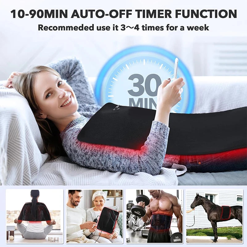 Red&Infrared Light Therapy Pad LED Beauty Devices 360psc 660nm 720psc 850nm Red Infrared Light Therapy