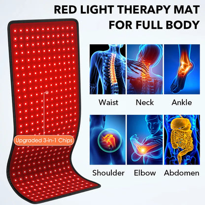 Red&Infrared Light Therapy Pad LED Beauty Devices 360psc 660nm 720psc 850nm Red Infrared Light Therapy