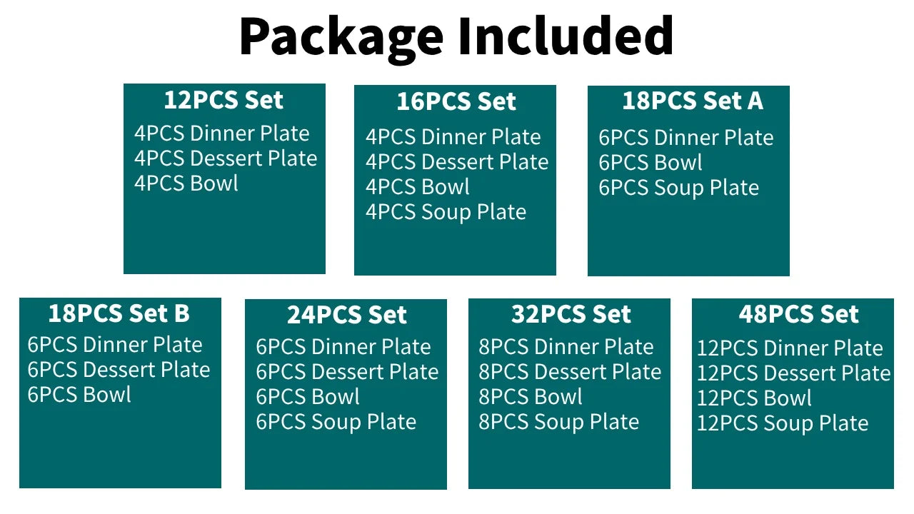 Livoshop ceramic dinnerware set with 12/16/18/24 pieces including dinner, dessert, cereal, and pasta bowls in bohemian style