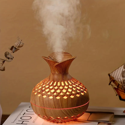 300ml wooden vase colorful light Cool Mist Air Humidifier Aromatherapy essential oil Diffuser usb mini Humidificador