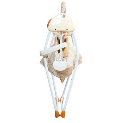 Portable Electric Bluetooth Baby Swing Cradle Bassinet Rocking Crib Infant Bed