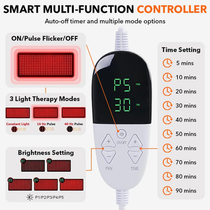 Red&Infrared Light Therapy Pad LED Beauty Devices 360psc 660nm 720psc 850nm Red Infrared Light Therapy