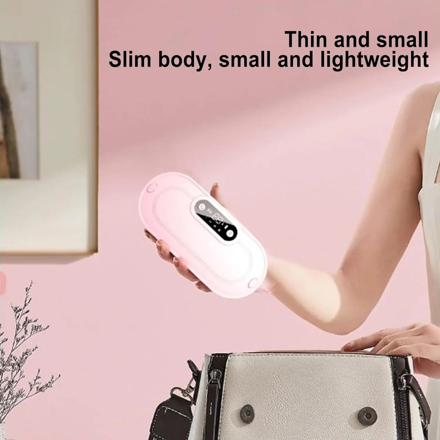 Heating Pad for Period Cramps, 5000 mAh Large Capacity, 5-10h Working Time, Portable Cordless Menstrual Heating Pad with 3Heat L