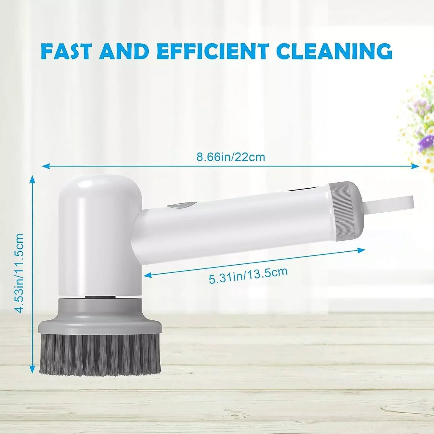 Electric Cleaning Brush Tool USB Charging For Housework Kitchen Dishwashing Brush Bathtub Tile Cleaning Brush IPX7 Waterproof