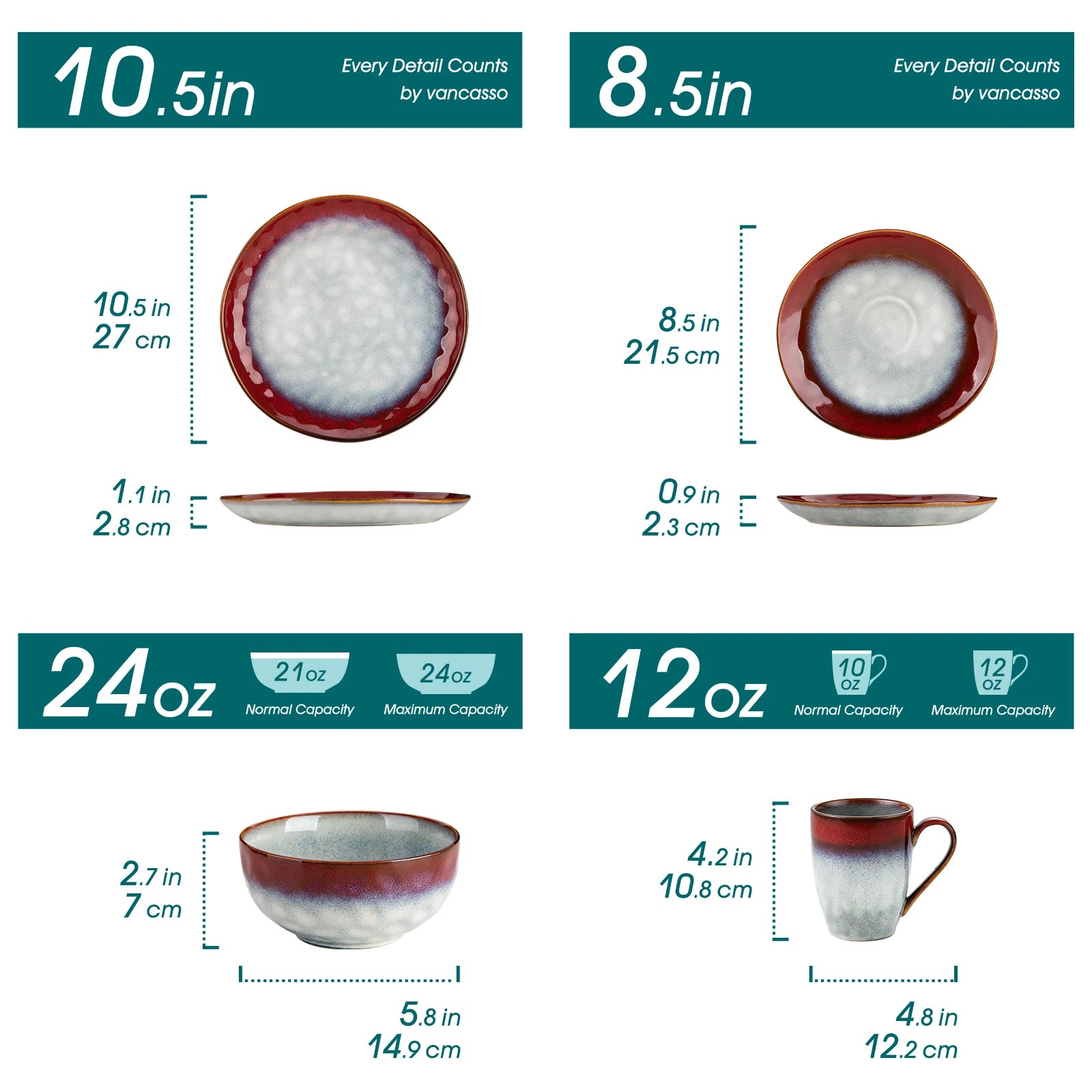 Starry dinner set by Livoshop with glazed ceramic dinner plates, dessert plates, bowls, and mugs in 16/32/48-piece options.