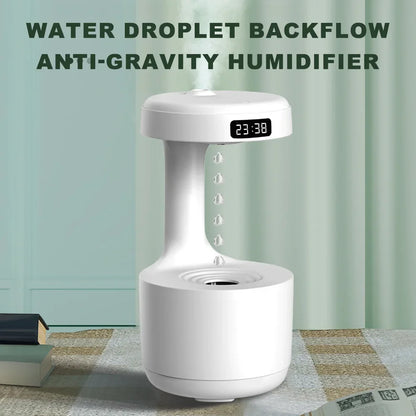 Livoshop household humidifier for bedroom, mini silent water spray with smart display and anti-gravity backflow design
