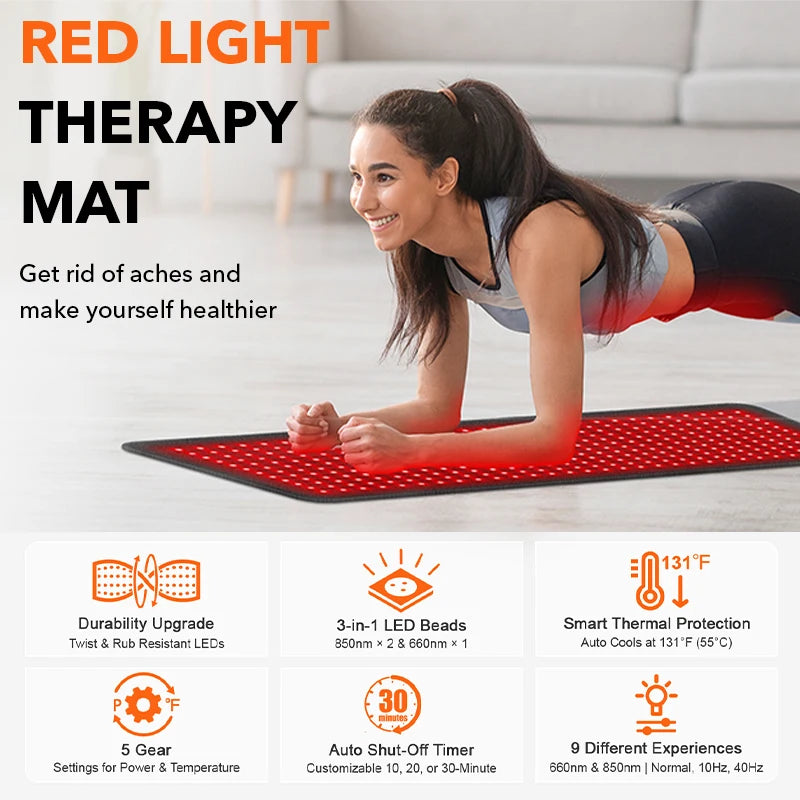 Red&Infrared Light Therapy Pad LED Beauty Devices 360psc 660nm 720psc 850nm Red Infrared Light Therapy
