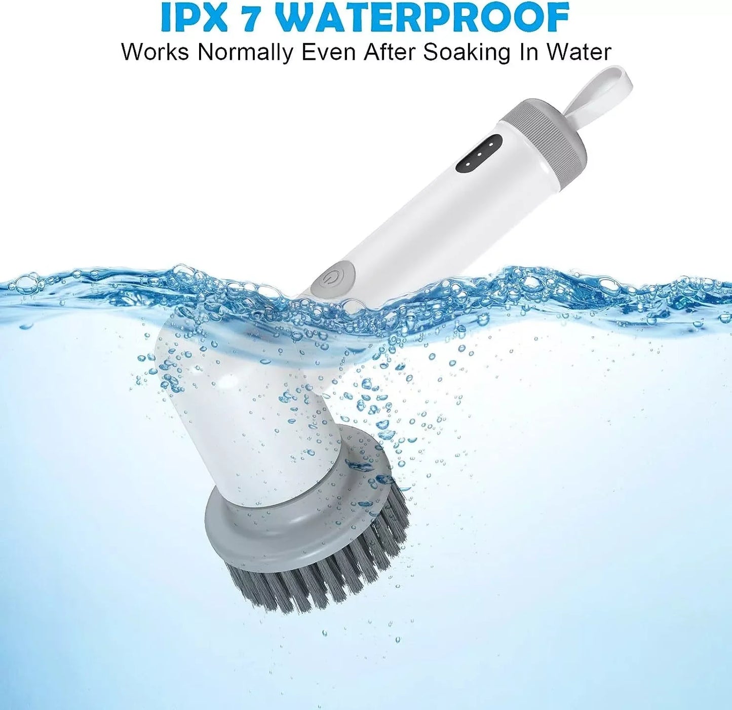 Electric Cleaning Brush Tool USB Charging For Housework Kitchen Dishwashing Brush Bathtub Tile Cleaning Brush IPX7 Waterproof