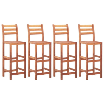 Two solid acacia wood bar chairs with sleek design, ideal for kitchen or bar area, by vidaXL.