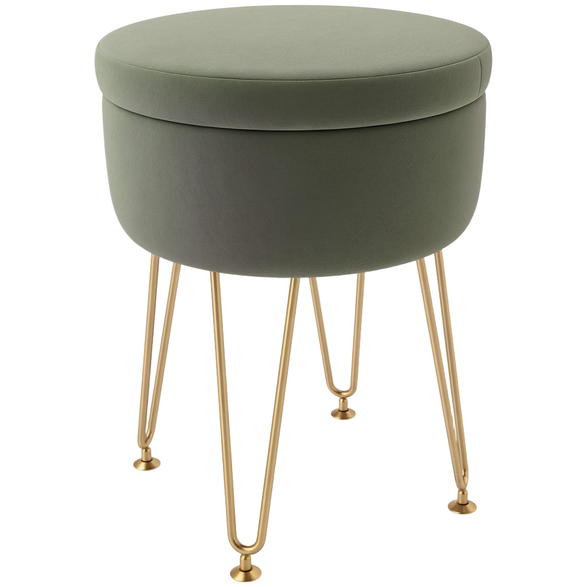 HOMCOM 5L velvet footstool with removable lid, plush fabric, ideal for bedroom use, compact and stylish seating or storage.