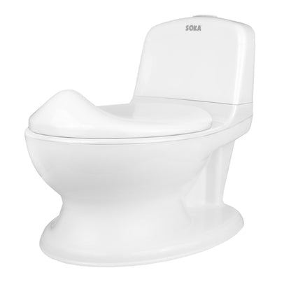 SOKA Play Imagine Learn potty training toilet for kids and infants, compact design with a removable bowl and fun colorful accents.