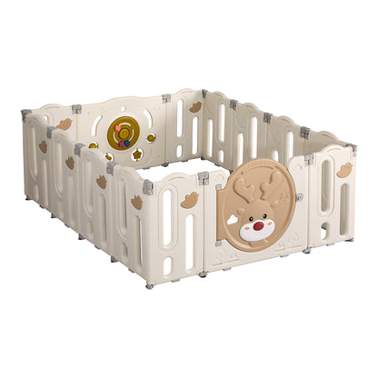 Livoshop Dekko Kids Playpen with foldable safety gate panels, toddler play area and toy enclosure for child safety.