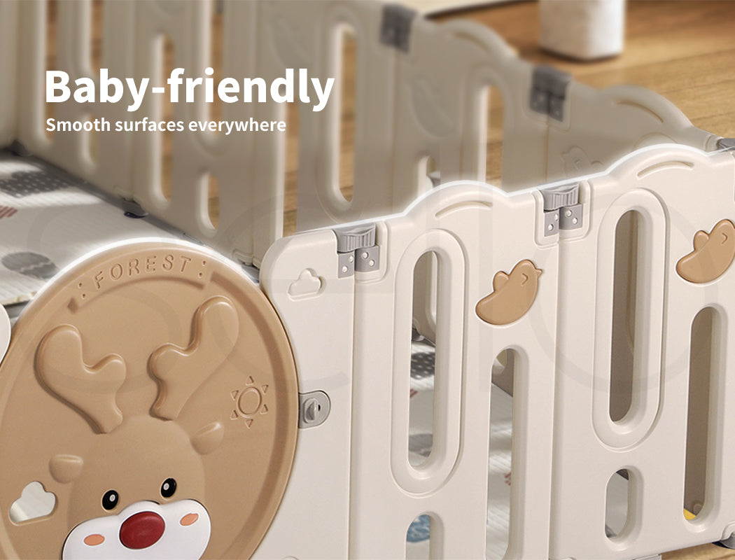 Livoshop Dekko Kids Baby Safety Playpen with foldable panels, toddler safety gate, and play panels for child supervision.