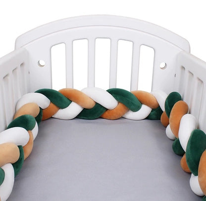 Knotted Plush Cushion Braided Cot & Crib Bumper