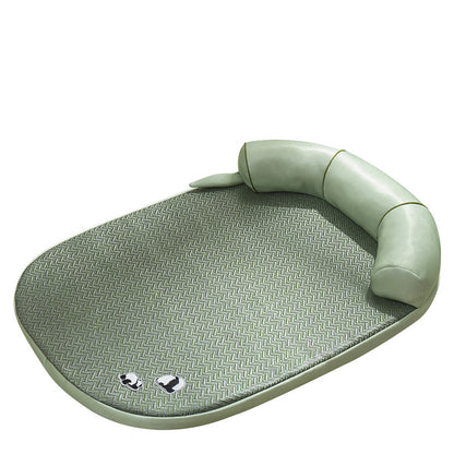 HOMCOM cool feeling dog and cat mat, four seasons universal pet bed with soft cushion and cozy sleeping nest for pets