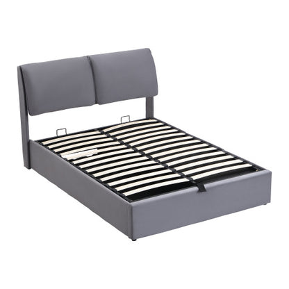 Double Hydraulic Bed 4FT6 – Velvet Upholstered Bed with 3 Storage Drawers