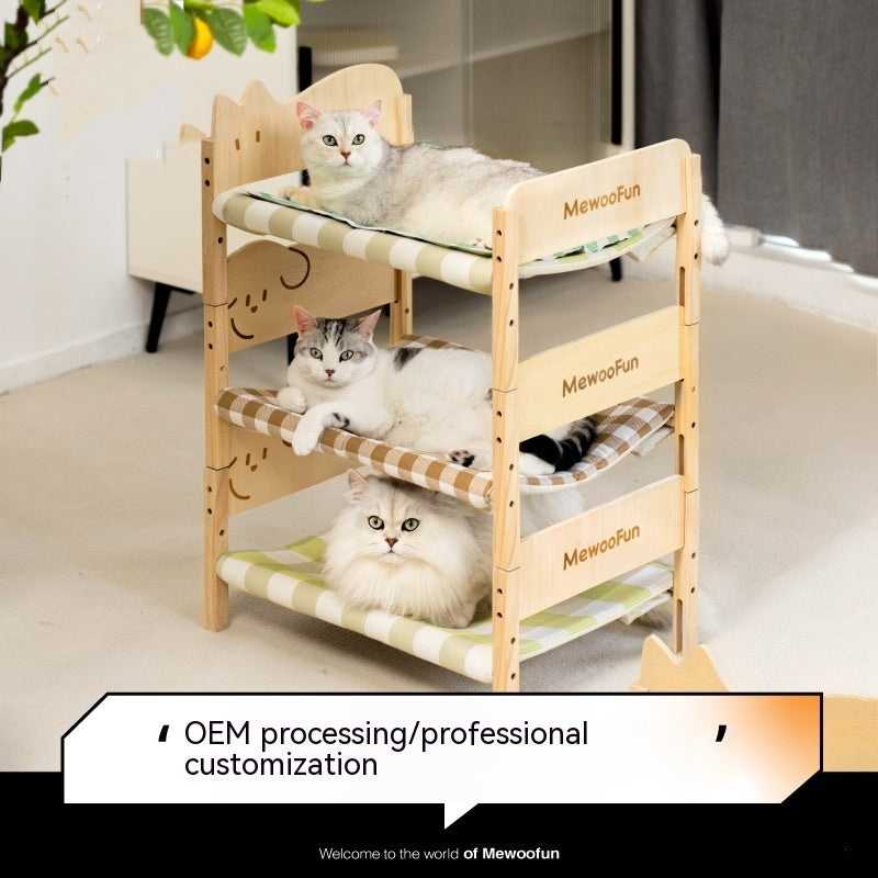 HOMCOM pet bed for cats and small dogs, multi-layer summer and all-season universal nest with cozy, soft bedding inside.