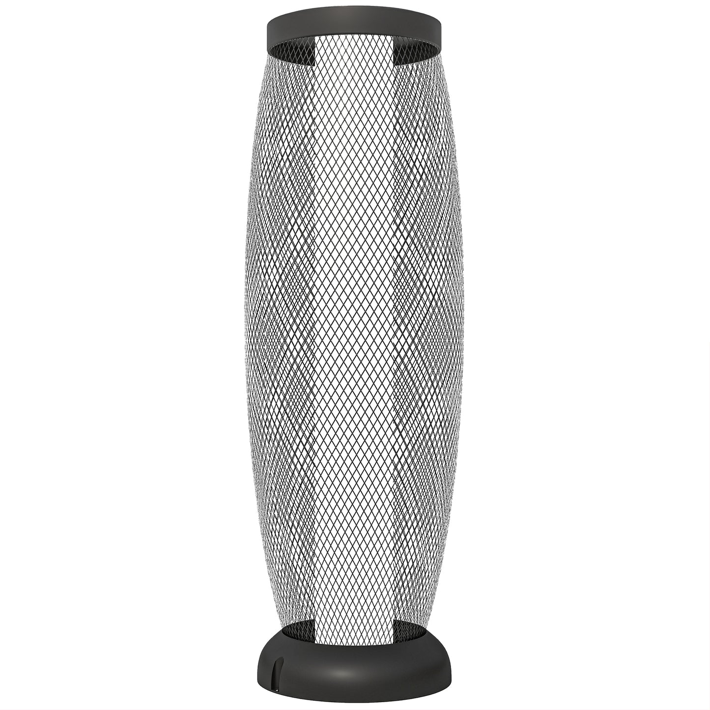 HOMCOM solar garden lamp with black metal wire shade, 71.5cm tall outdoor LED floor light with auto on/off for porch or pathway.