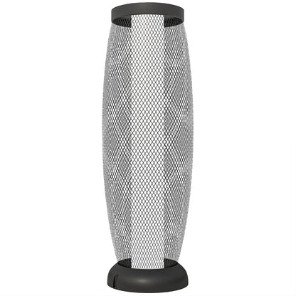 HOMCOM solar garden lamp with black metal wire shade, 71.5cm tall outdoor LED floor light with auto on/off for porch or pathway.