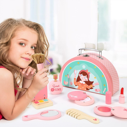 SOKA Play Imagine Learn My Makeup Bag in bright colors with playful designs, ideal for storing children's cosmetics and accessories.