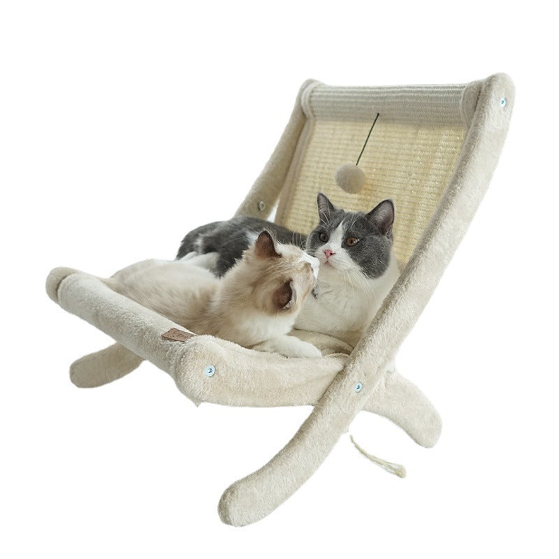 HOMCOM pet cat sofa bed sunbathing chair with soft cushioning and cozy design, perfect for comfortable lounging.