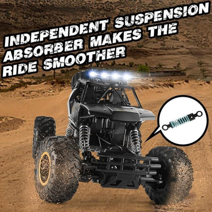 4DRC RC Car Rock Crawler 4WD Metal Shell Off-Road Truck with LED Headlights