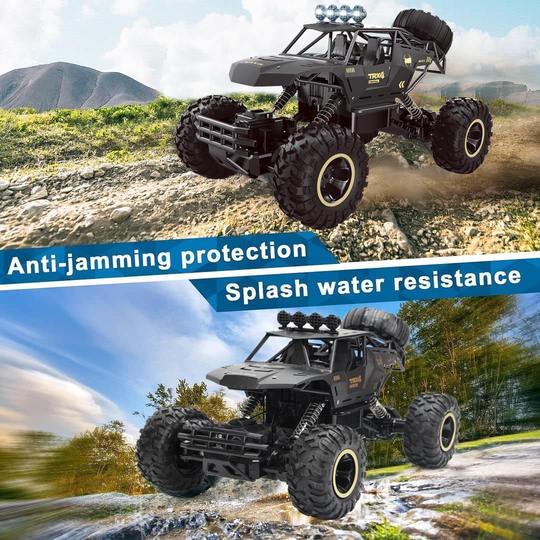 4DRC RC Car Rock Crawler 4WD Metal Shell Off-Road Truck with LED Headlights