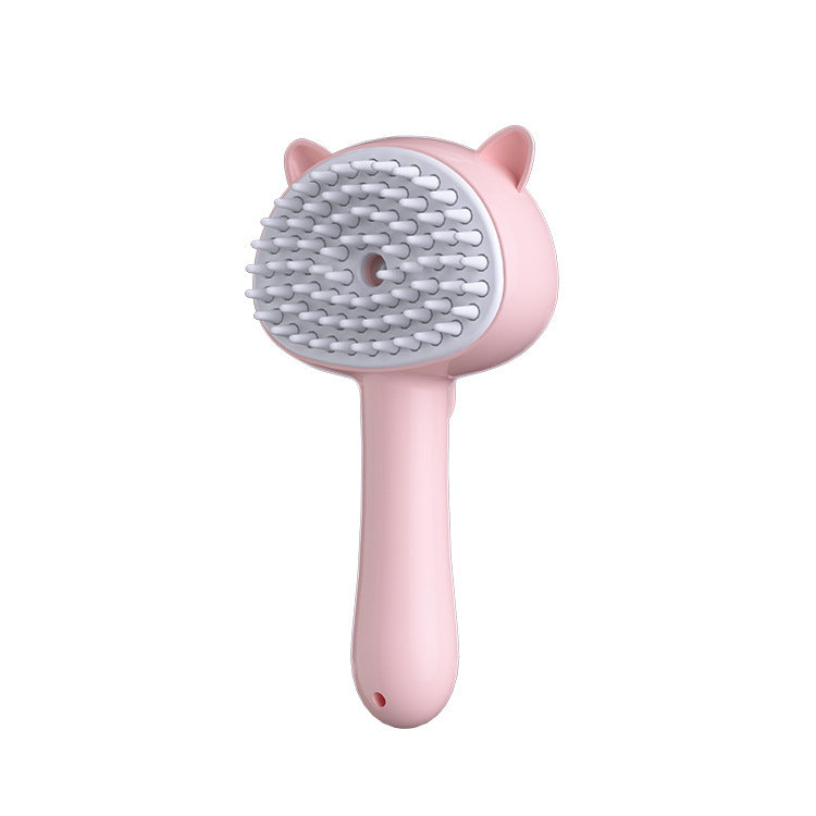 Rechargeable Pet Grooming Brush – Self-Cleaning Slicker with Mist