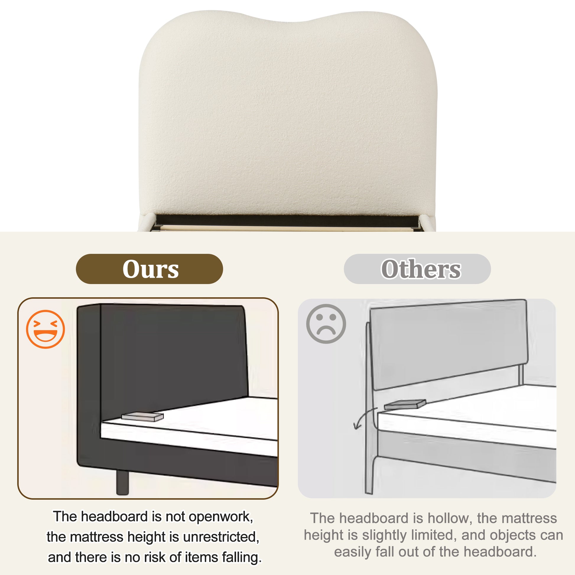 Beige upholstered single children's bed with headboard, hydraulic storage, 3ft size, from HOMCOM, featuring a large storage space.