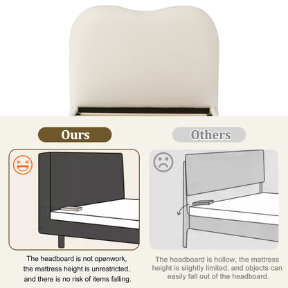 Beige upholstered single children's bed with headboard, hydraulic storage, 3ft size, from HOMCOM, featuring a large storage space.